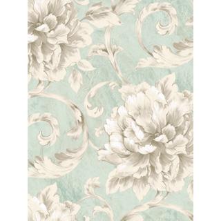 Seabrook Designs LE20602 Leighton Acrylic Coated Floral Wallpaper